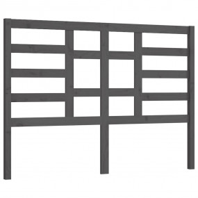 Bed Headboard Grey Solid Pine Wood Standard Decorative ...