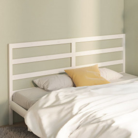 Bed Headboard White Solid Pine Wood Standard Sturdy