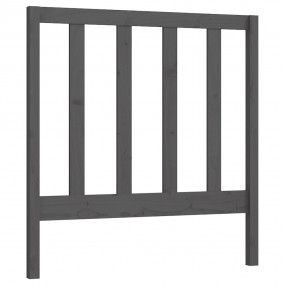 Bed Headboard Grey Solid pine wood Standard Durable