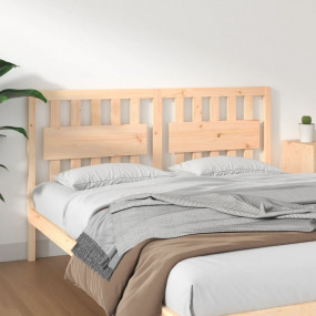 Bed Headboard Natural Solid Pine Wood Large Bed Headboa...