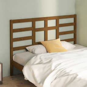 Bed Headboard Honey brown Solid pine wood Medium