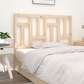 Bed Headboard Natural Solid pinewood Decorative Inlays