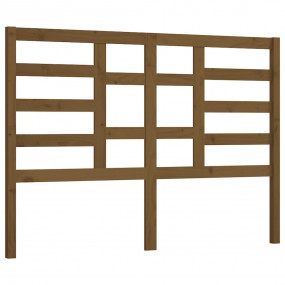 Bed Headboard Honey Brown Solid Pine Wood