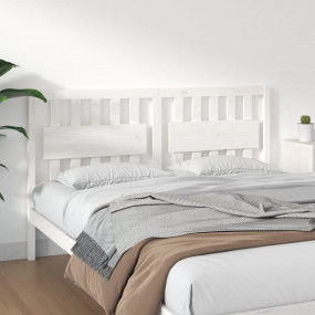 Bed Headboard White Solid pine wood Large Decorative In...
