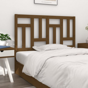 Bed Headboard Honey Brown Solid pine wood 49.4 x 1.6 x ...