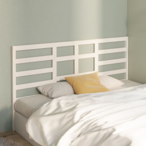 Bed Headboard White Solid Pine Wood Large Decorative In...