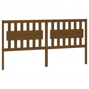Bed Headboard Honey brown Solid pine wood 73.0 x 1.6 x ...