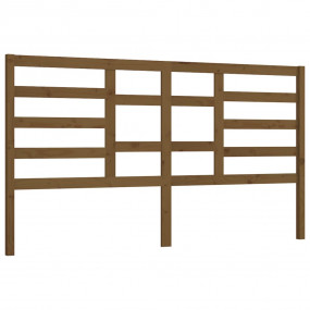 Bed Headboard Honey Brown Solid Pine Wood 81 in x 40.9 ...