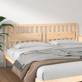 Bed Headboard Natural Wood Solid Pine Wood 80.9 in x 39...