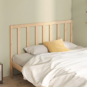 Bed Headboard Natural Solid Pine Wood Standard Bed Head...