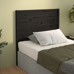 Bed Headboard Black Solid pinewood Standard Decorative ...