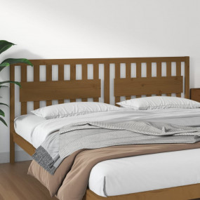 Bed Headboard Honey brown Solid pine wood 80.9 in width