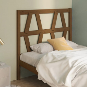 Bed Headboard Honey brown Solid pine wood Standard