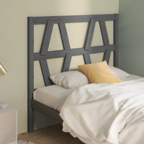 Bed Headboard Grey Solid pine wood Standard Bed Headboa...