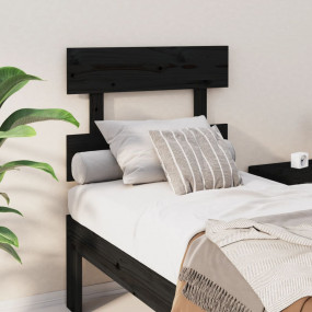 Bed Headboard Black Solid pine wood Standard Durable