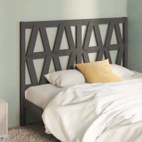 Bed Headboard Gray Solid pine wood Bed Headboard Rectan...