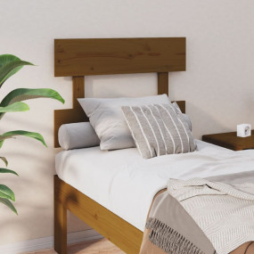 Bed Headboard Honey brown Solid pine wood Standard Bed ...
