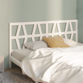 Bed Headboard White Solid pine wood 81.1 in x 1.6 in x ...