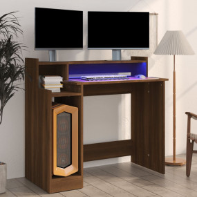 Desk Brown Oak Engineered wood Standard Desk Rectangula...