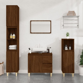 Bathroom Cabinet Brown Oak Engineered wood, eucalyptus ...