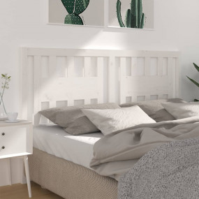Headboard White Solid pine wood Standard Durable Rectan...