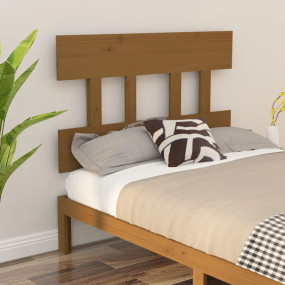 Bed Headboard Honey brown Solid pine wood