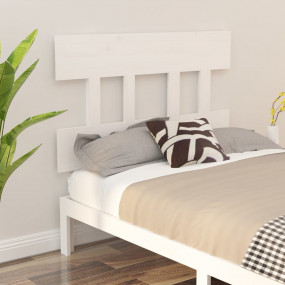 Bed Headboard White Solid pine wood 40.7x1.2x31.9 in