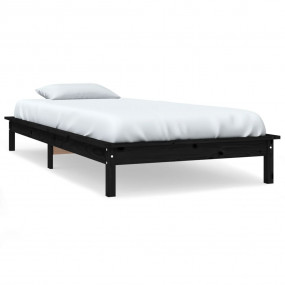 Bed Frame Black Solid pine wood Twin Durable Bed Frame