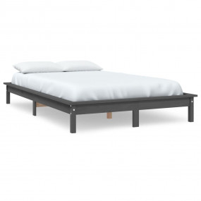 Bed Frame Grey Solid pine wood Full Durable Bed Frame