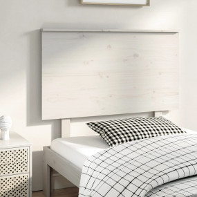 Bed Headboard White Solid Pine Wood 40.9 x 2.4 x 32.5 i...