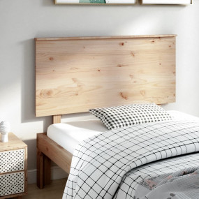 Bed Headboard Natural Solid Pine Wood 48.8x2.4x32.5 in