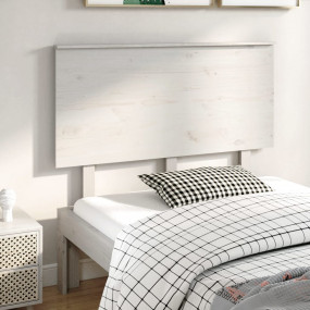Bed Headboard White Solid pine wood 48.8 x 2.4 x 32.5 i...