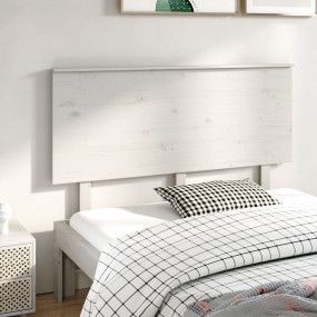 Bed Headboard White Solid pine wood 57 x 2.4 x 32.5 in ...