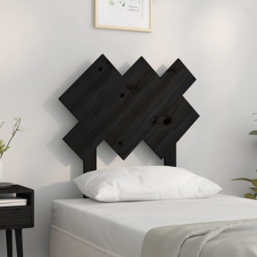 Bed Headboard Black Solid pine wood Standard Bed Headbo...