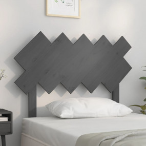 Bed Headboard Gray Solid Pine Wood 40.9 in width Durabl...