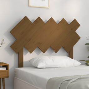 Bed Headboard Honey brown Solid pine wood Standard