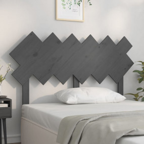 Bed Headboard Gray Solid Pine Wood Medium Nice Design