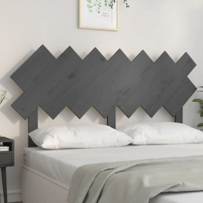 Bed Headboard Grey Solid pine wood 59.6 in x 31.9 in