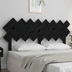 Bed Headboard Black Solid pine wood Medium Bed Headboar...
