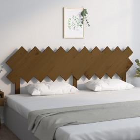 Bed Headboard Honey Brown Solid Pine Wood 77.2 x 1.2 x ...