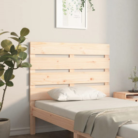 Headboard Natural Solid Pine Wood 35.4 in x 31.5 in