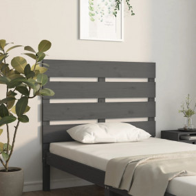 Headboard Gray Solid pine wood Single Simplistic Headbo...
