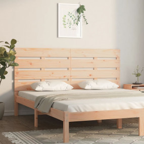 Headboard Natural Wood Solid Pine Wood 47.2 x 31.5 in