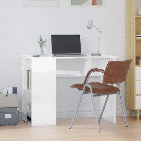 Desk High gloss white Engineered wood 39.4 in x 21.7 in...