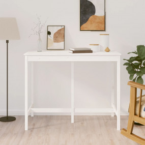 Bar Table White Solid pine wood Large Durable Bar Table