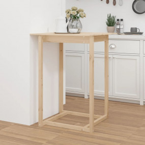 Bar Table Natural Pine Solid pine wood Medium Durable B...