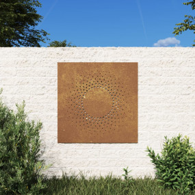 Garden Wall Decoration Starts as normal metal color, ru...