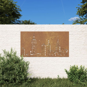Garden Wall Decoration Starts off silver, rusts over ti...