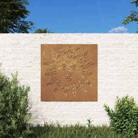 Garden Wall Decoration Starts as normal metal, rusts ov...