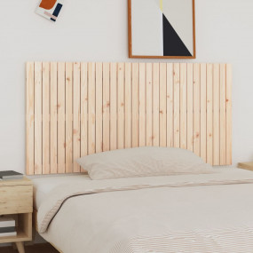 Wall Headboard Natural Wood Solid Pine Wood 71 x 35.4 H...